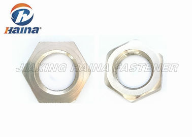 DIN936炭素鋼M10の六角形のめっきされるニッケルが付いている薄いナットの六角頭のナット