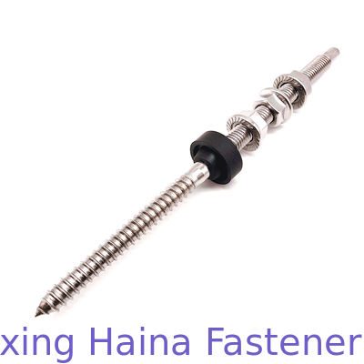 3個のフランジのナットが付いているSS304 M10 200mm 250mmのハンガーのボルト